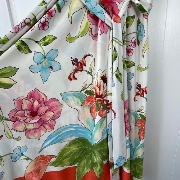 BEAUTIFUL floral print London Times faux wrap dress with tie size medium - Picture 6 of 9